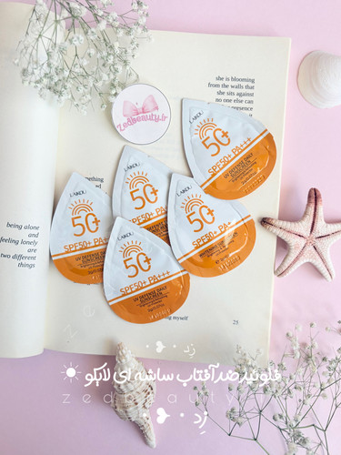 فلوئید ضد آفتاب بیرنگ دست و صورت لایکو SPF 50 مدل مسافرتی ساشه ای محافظ UVA/UVB مناسب برای انواع پوست حجم 2 گرم
